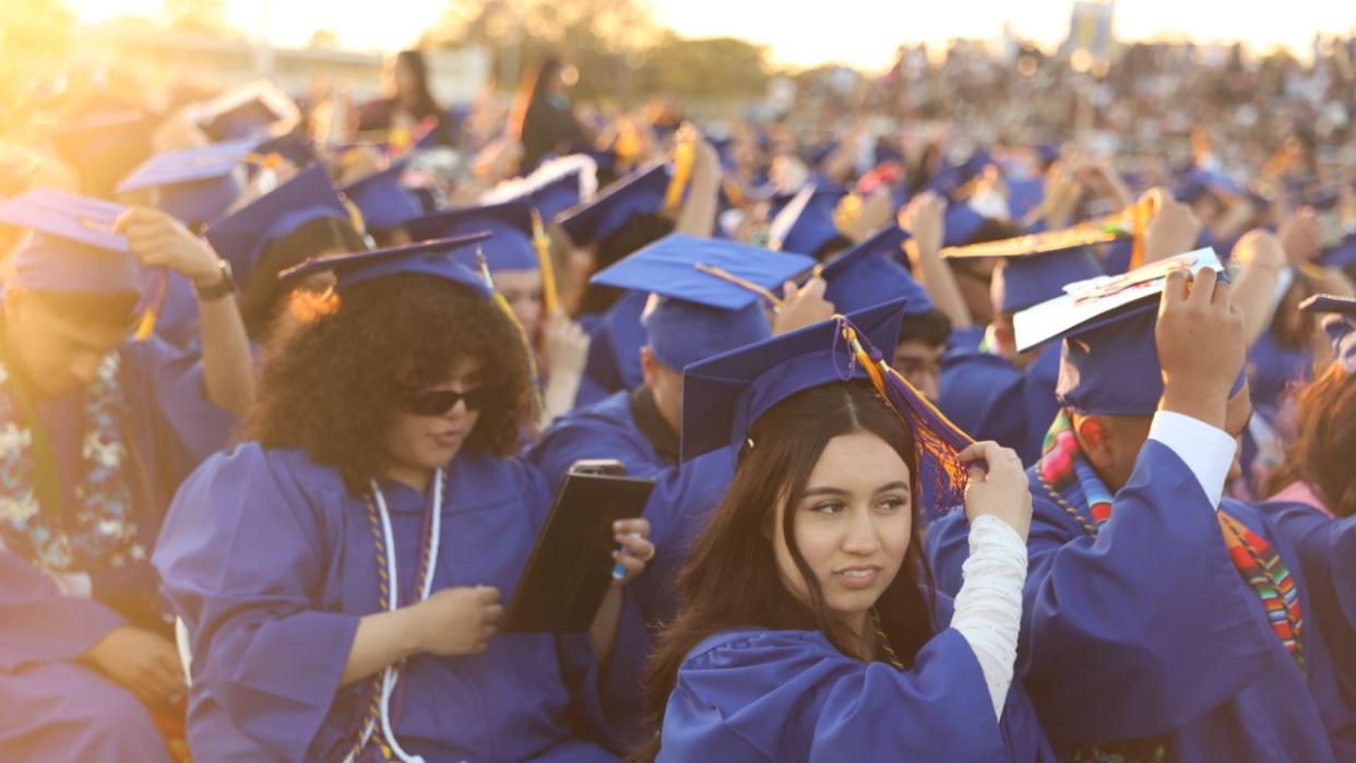 Cal Poly students at graduation