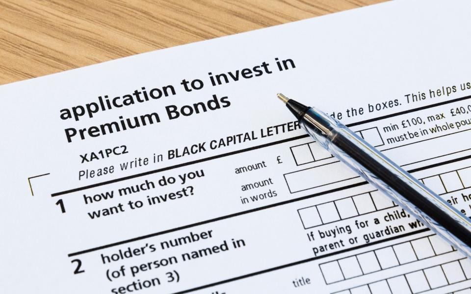 Premium Bonds application form - Credit: Alamy / Pearlstock 