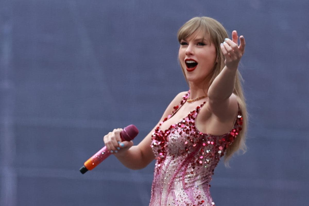 Taylor Swift, who is currently doing shows in the UK and Ireland as part of her Eras tour, is among the artists rumoured to be performing secret sets at Glastonbury 2024 <i>(Image: Liam McBurney/PA Wire)</i>