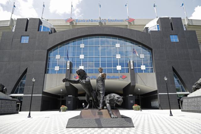 Jerry Richardson statue outside Panthers stadium is removed