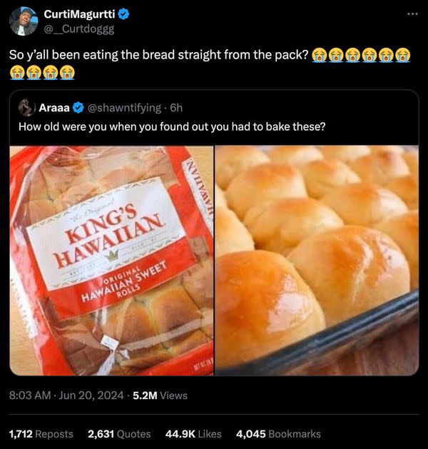 Online users on X claimed the Kings Hawaiian company advised its original Hawaiian sweet rolls must be baked before eating.