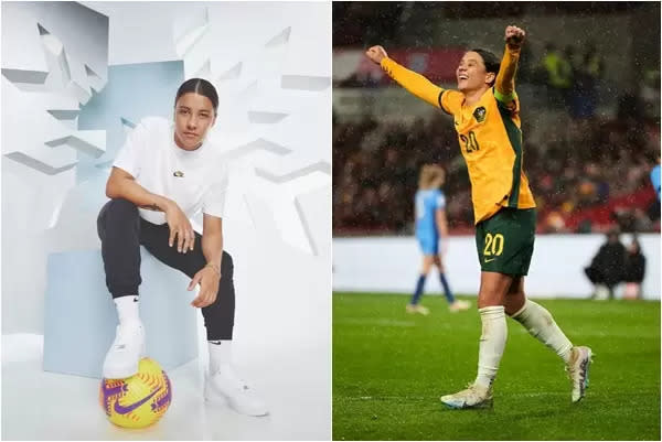 澳洲球星科爾(Sam Kerr）。合成照片