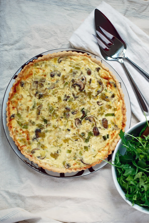 Leek and Mushrooms Quiche