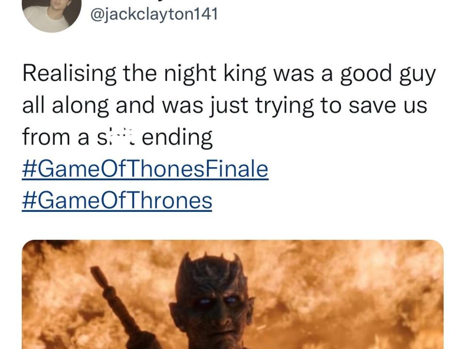Game of Thrones Finale Tweet