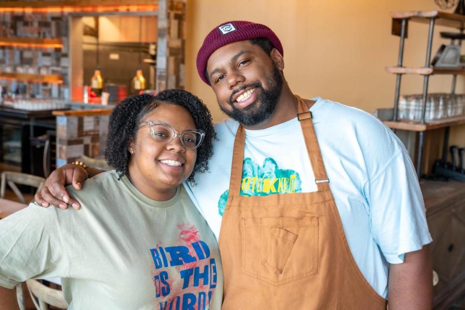 Subrina and Greg Collier were excited to host guests in their dining room at Leah & Louise at Camp North End. It is designed to look like a Memphis-style Juke Joint and has a cozy, familial feeling. On March 10, they were excited about opening the following week.