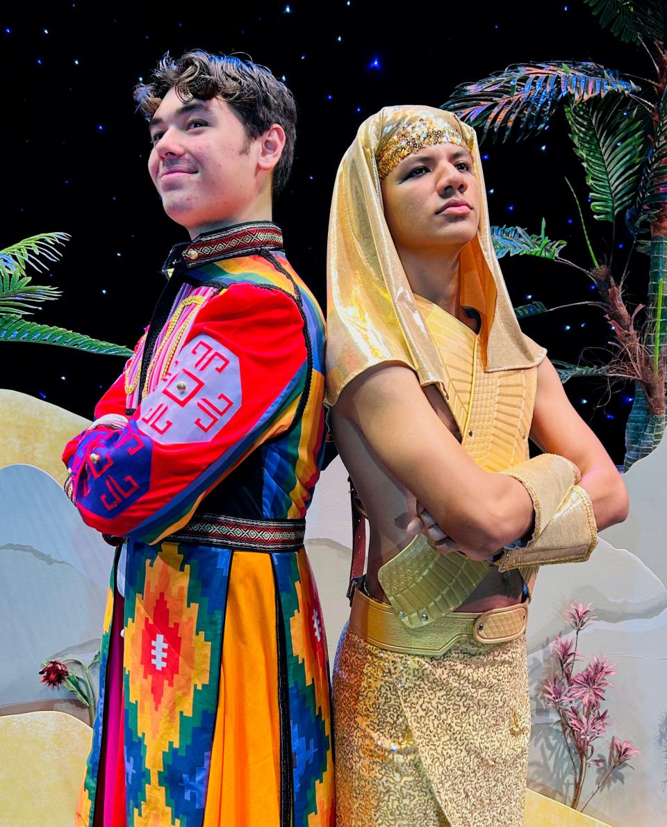 Vinnie DeLuca and Kevin Rodriguez both play "Joseph" in alternating performances of the musical "Joseph and the Amazing Technicolor Dreamcoat," playing at the Henegar Center through Sept. 3, 2023. Visit henegarcenter.com.