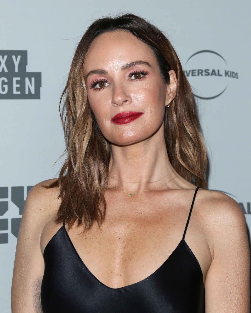 Catt Sadler, here in November 2017, is a former E! presenter who departed from the entertainment company following an equal pay dispute in December 2017. Source: Getty