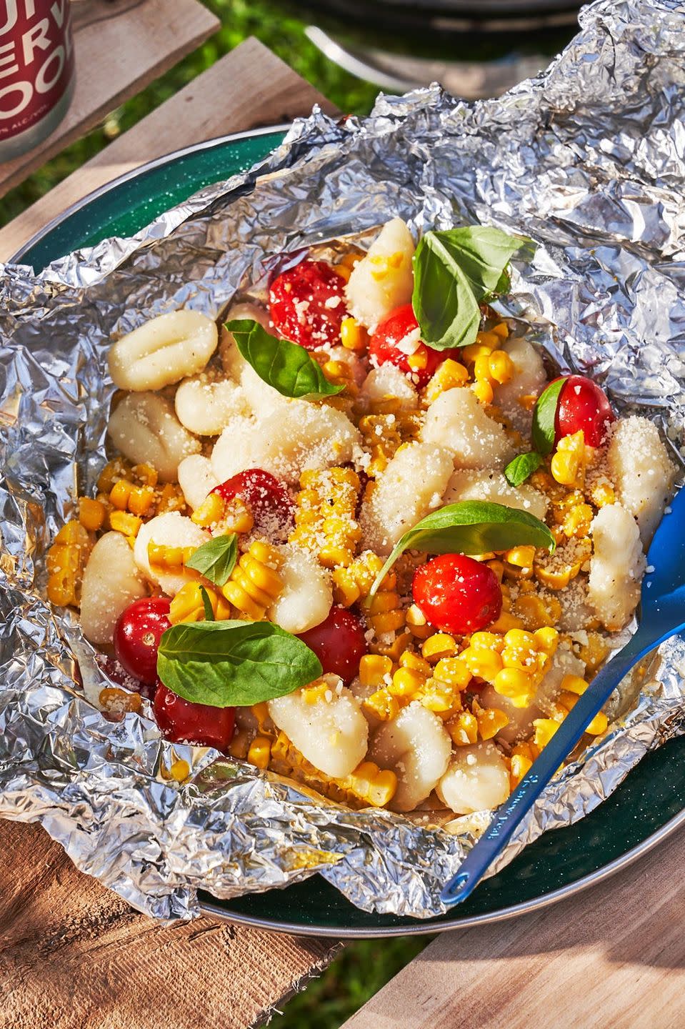 <p>The foil packets trap in steam from the wine and juices from the tomato and corn as everything grills, which in turn cooks the gnocchi to perfectly tender while infusing the pasta with all the flavors of the dish. Bonus: Some of the meal browns a bit on the bottom right before it finishes cooking, adding extra flavor.</p><p>Get the <strong><a href="https://www.delish.com/cooking/recipe-ideas/a36621814/gnocchi-foil-packets-recipe/" rel="nofollow noopener" target="_blank" data-ylk="slk:Gnocchi Foil Packets recipe;elm:context_link;itc:0;sec:content-canvas" class="link ">Gnocchi Foil Packets recipe</a></strong>.</p>