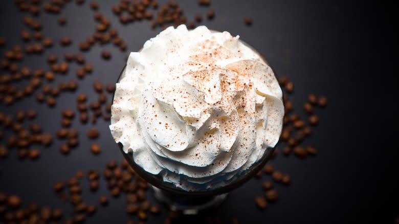 whipped cream with powder