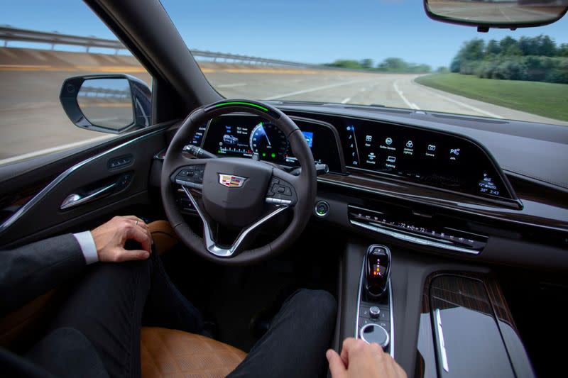 2021 Cadillac Escalade SUV with General Motors' Super Cruise hands-free driving assistance