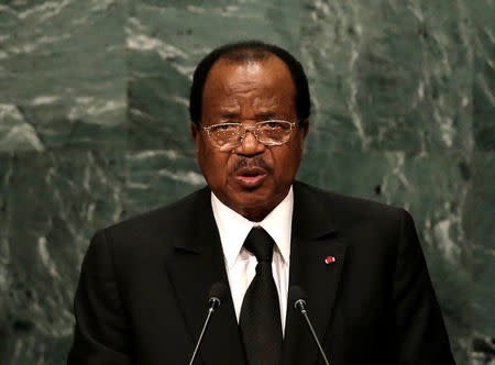 FILE PHOTO: President Paul Biya of Cameroon addresses the 71st United Nations General Assembly in Manhattan, New York, U.S. September 22, 2016. REUTERS/Mike Segar/File Photo