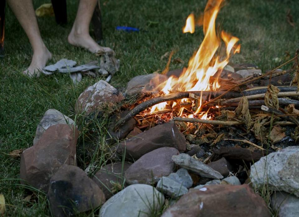 The North Carolina Forest Service banned open burning, including campfires, across the state on Monday, Nov. 29, 2021. The move comes as fire teams struggle to contain a fire at a state park amid dry and windy conditions. The ban does not apply to some fires within 100 feet of occupied dwellings.