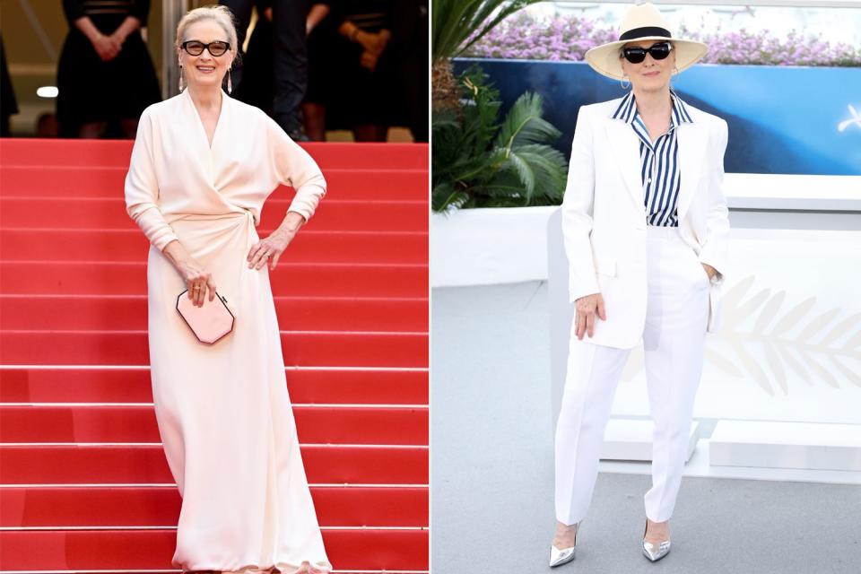 <p>Stephane Cardinale/Corbis via Getty; Daniele Venturelli/WireImage</p> Meryl Streep at the 77th annual Cannes Film Festival.