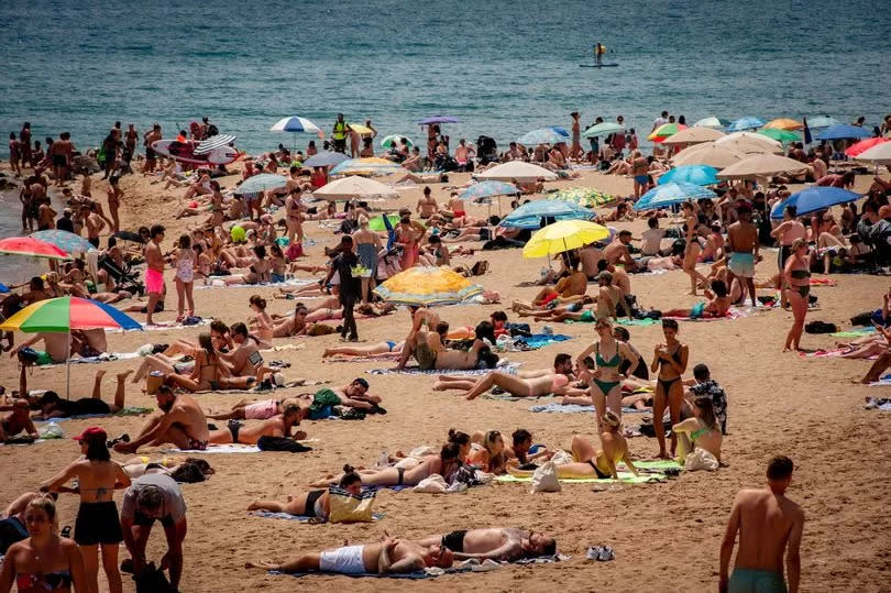 A warning has been issued over a number of beaches in Spain