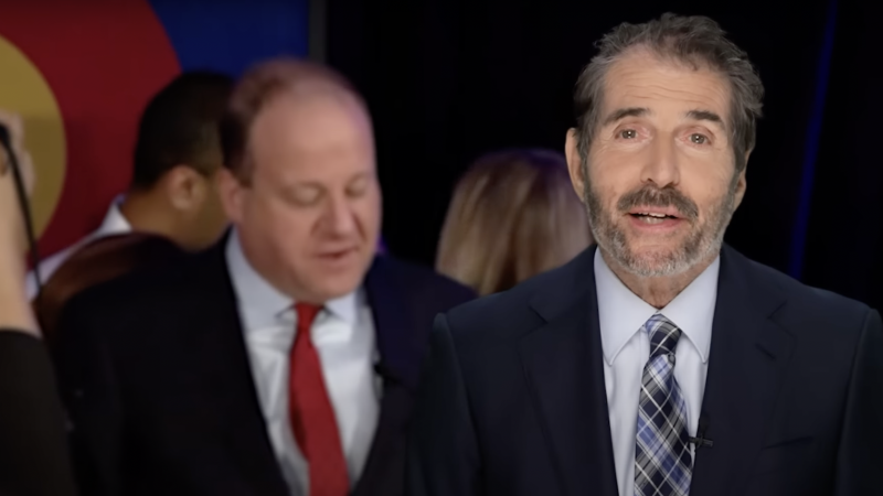 Colorado Gov. Jared Polis and John Stossel