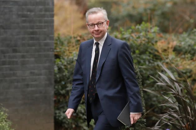 Cabinet Office minister Michael Gove arrives at 10 Downing Street in London. 