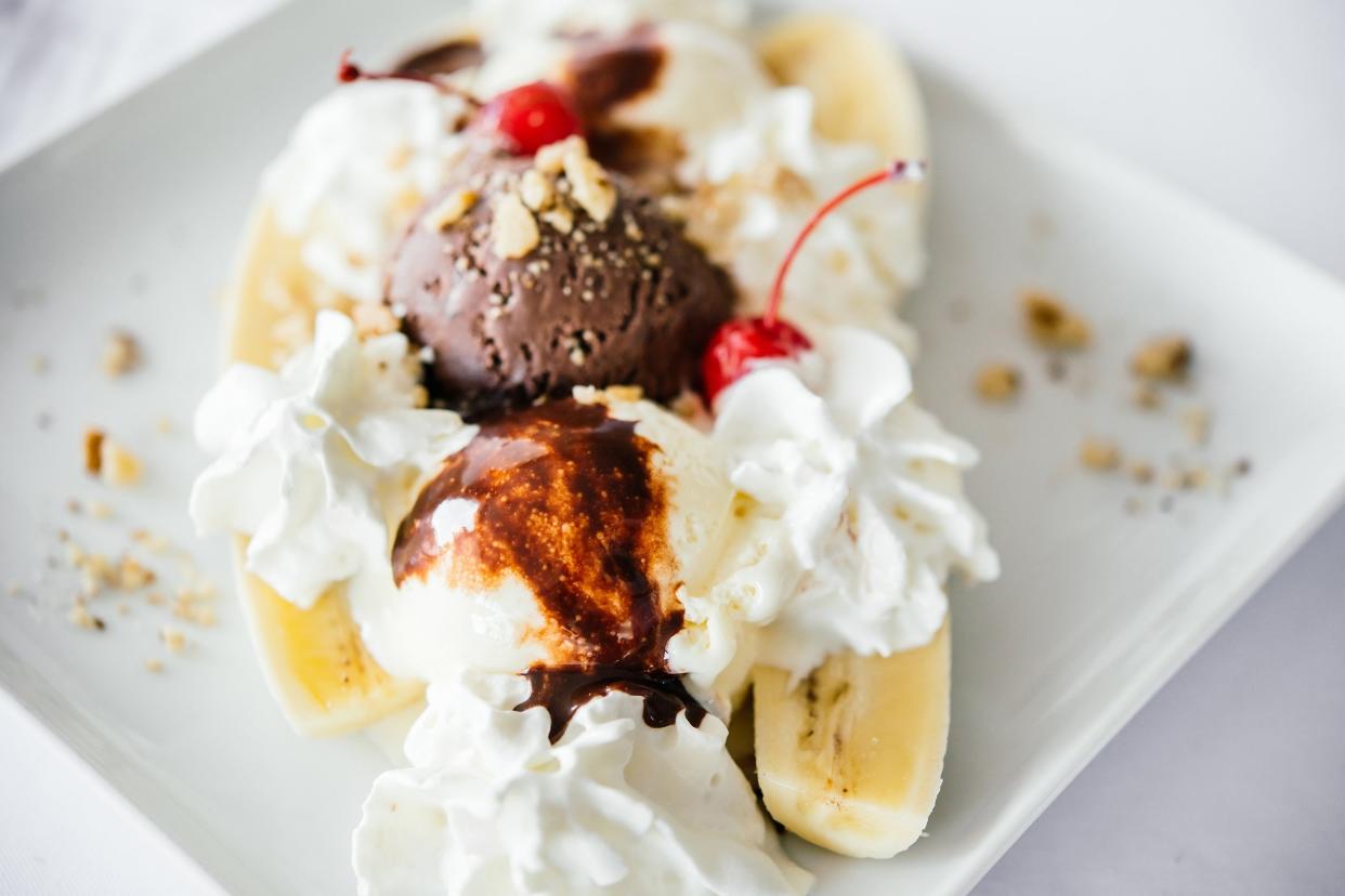 Grilled Banana Split