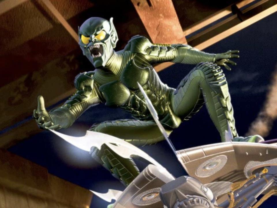 A photo of the Green Golbin in "Spider-Man."
