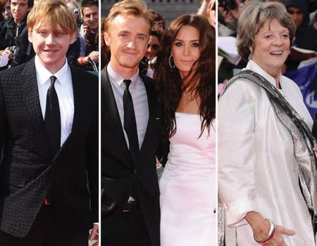 Rupert Grint, Tom Felton and Maggie Smith make their final 