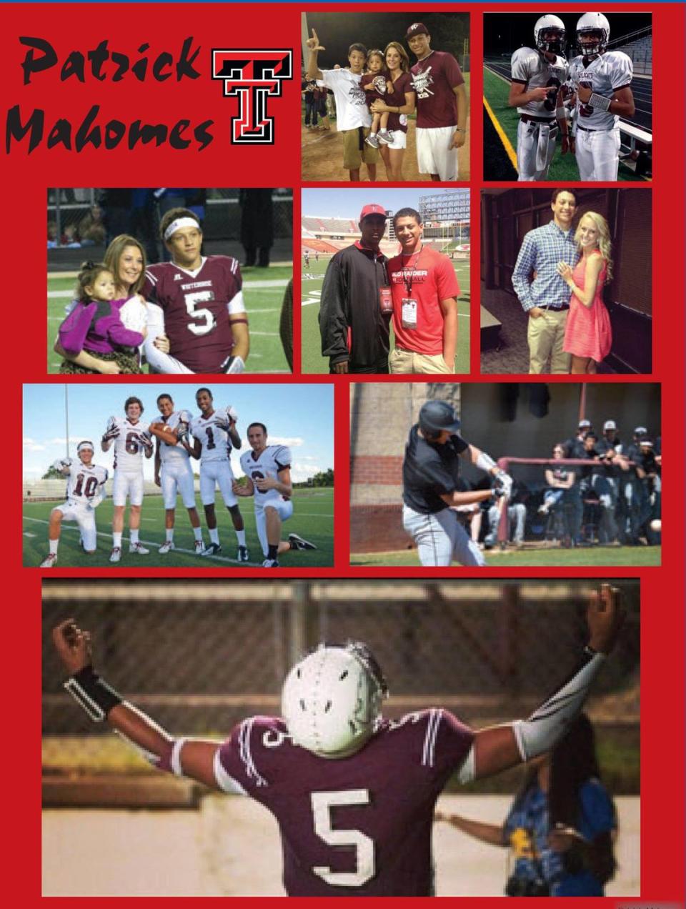 Patrick Mahomes’ yearbook page, with girlfriend Brittany Matthews.