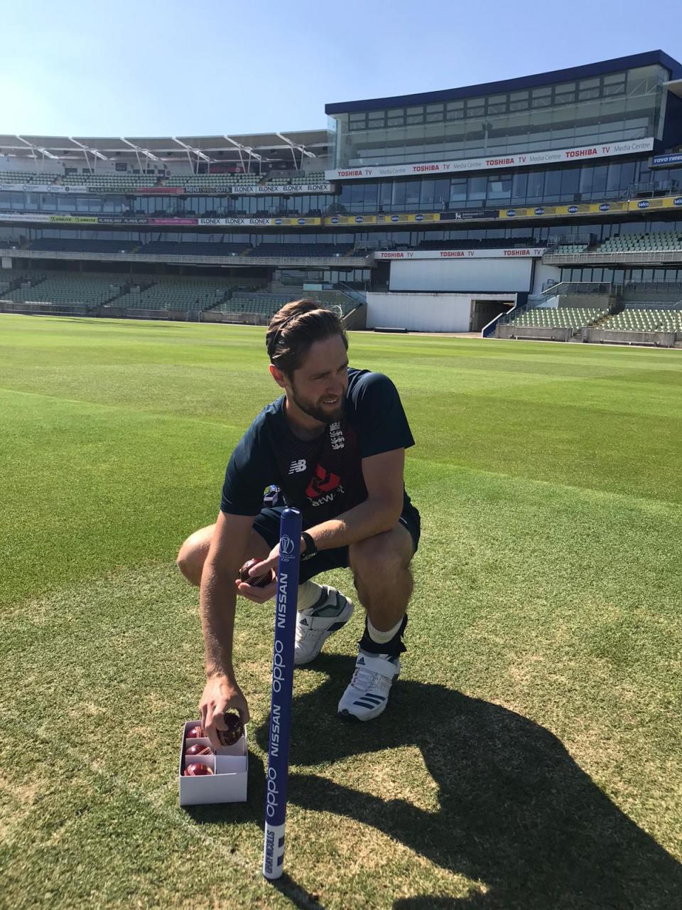 Chris Woakes training at Edgbaston (ECB)