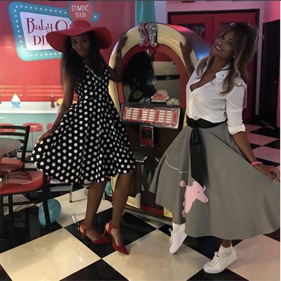 Venus Williams and Ciara got into the swing of things. Photo: Instagram