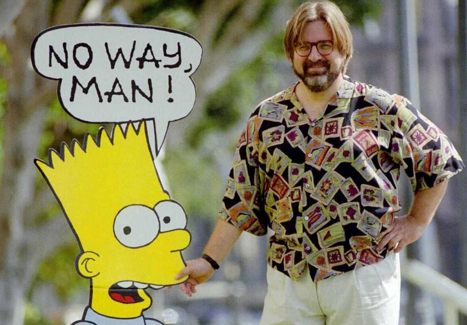 Bevor er sich mit ersten Cartoons einen Namen machte und damit Geld verdiente, arbeitete Matt Groening nämlich tatsächlich als Tellerwäscher in einem Altenheim. Inzwischen kann er sich leisten, bei den "Simpsons" nur noch als kreativer Berater tätig zu sein. Die gewonnene Zeit nutzte er für neue Projekte ... (Bild: Getty Images)