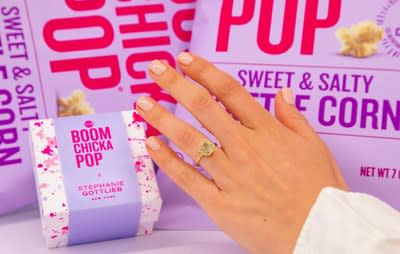 Angie&#x002019;s BOOMCHICKAPOP has created the first-ever &quot;Popcorn-Cut&quot; Diamond just in time for wedding season. Designed in partnership with Stephanie Gottlieb Fine Jewelry, this eye-popping 3.66 carat popcorn-cut diamond engagement ring is a marriage of two of life&#x002019;s greatest pleasures: popcorn and diamonds.
