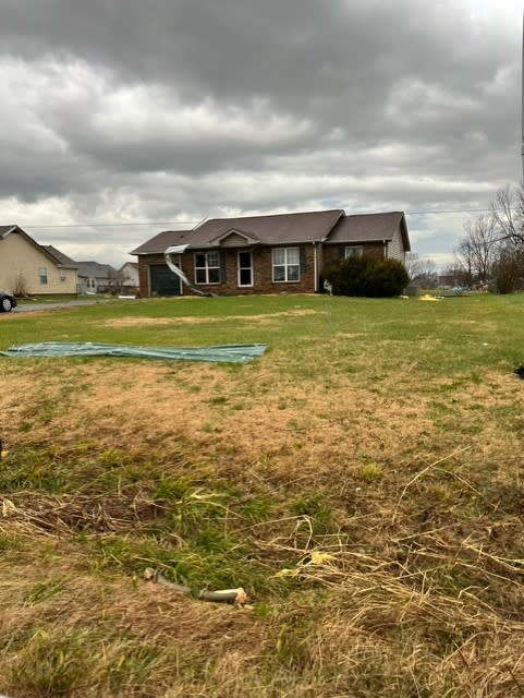 Storm damage along Tylertown Road in Clarksville (Courtesy: Kerianna Mullins)