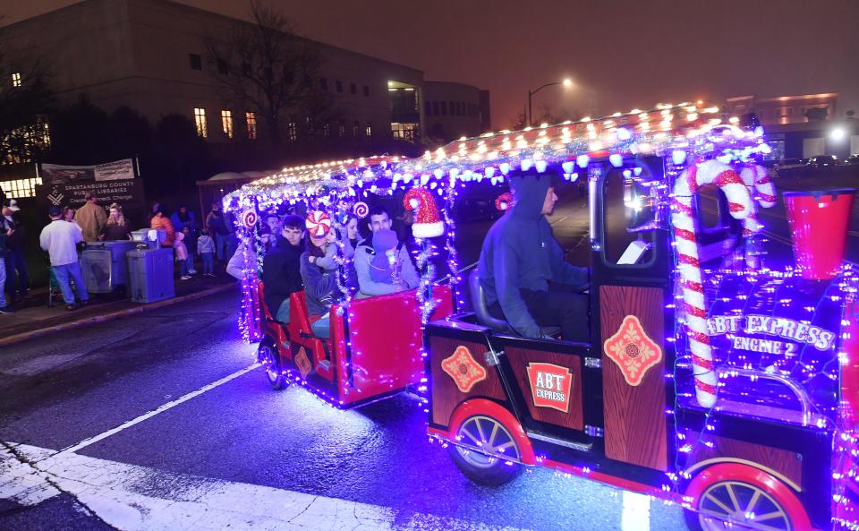 A Dickens of a Christmas is a Victorian holiday event that was held in downtown Spartanburg on Dec. 6. A colorful train gave guests a ride around the downtown area. 