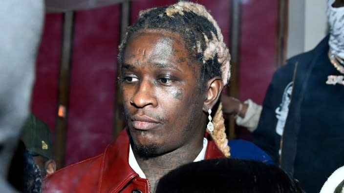 Hip-hop artist Young Thug is shown at a release party for his album “PUNK” at Delilah in West Hollywood last October. (Photo: Michael Tullberg/Getty Images)