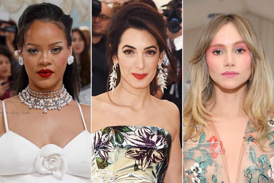 <p>Taylor Hill/Getty; Jamie McCarthy/Getty; Kevin Mazur/MG23/Getty</p> From left: Rihanna, Amal Clooney and Suki Waterhouse.