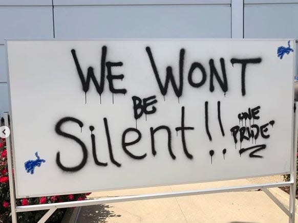 The sign the Detroit Lions showed the media outside the Allen Park headquarters on Tuesday, Aug. 25, 2020.