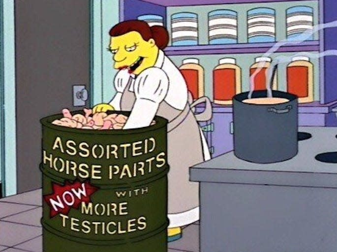 horse parts the simpsons