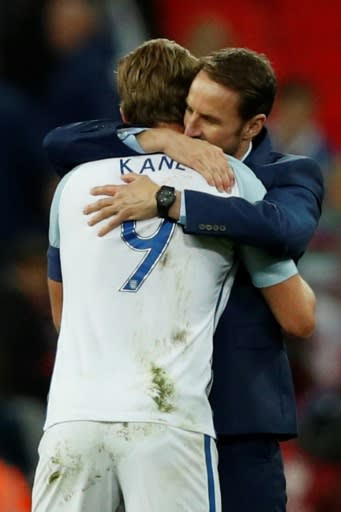 Hugs for Harry: Kane will spearhead Southgate's squad at the World Cup