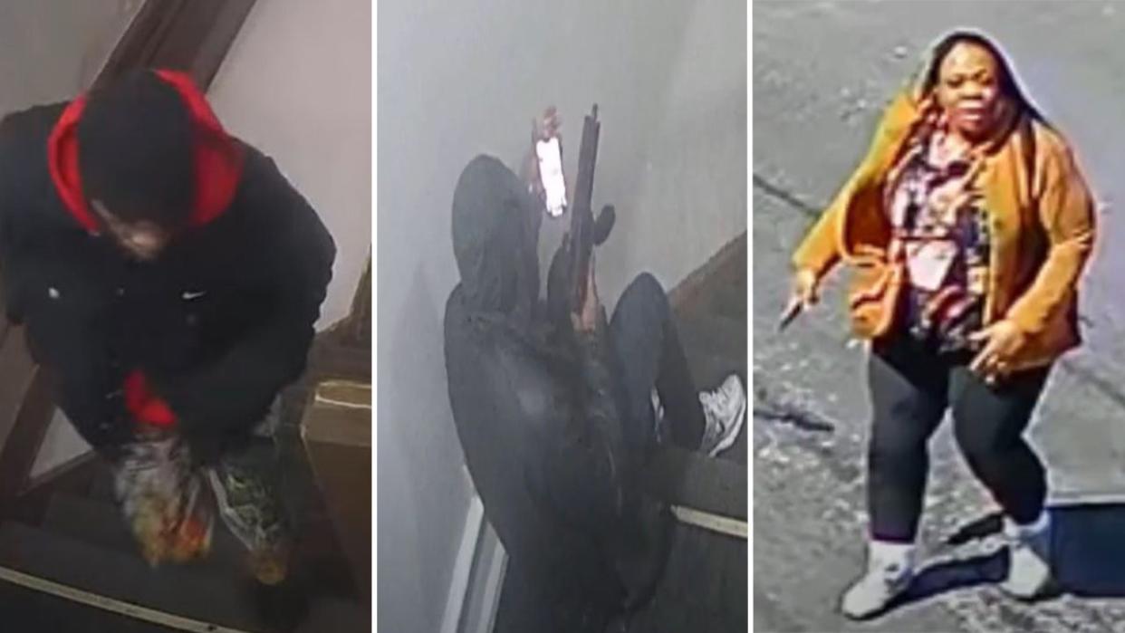 <div>Three people, including two men and a woman, are being sought in connection to a deadly double shooting last month.</div>