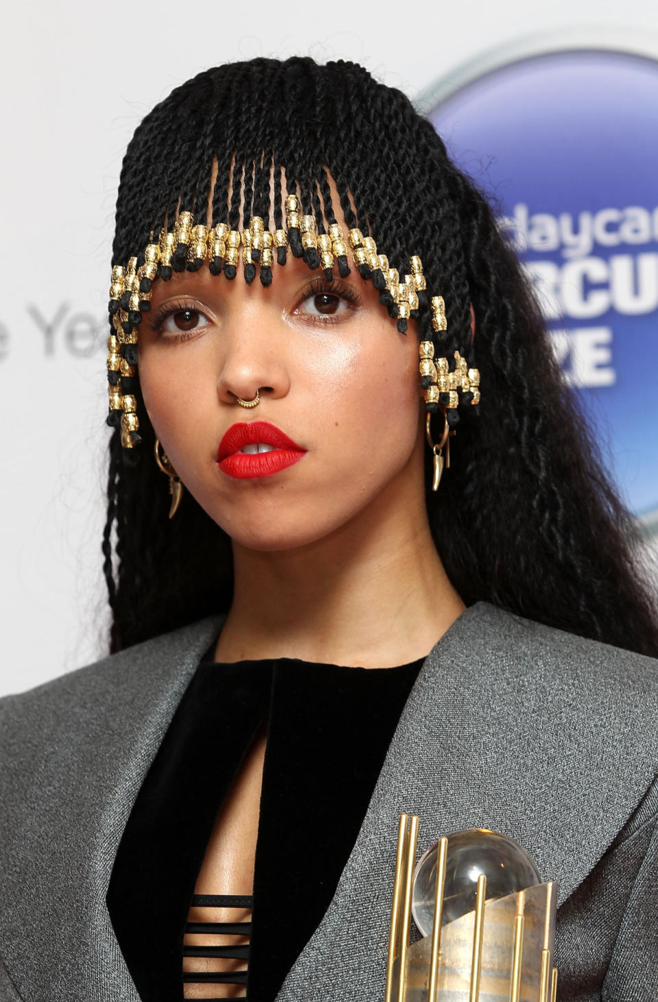 <p>Tahliah Debrett Barnett (AKA FKA twigs) attends the Barclaycard Mercury Prize nominations launch at The Hospital Club on September 10, 2014 in London, England.</p>