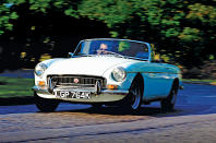 <p>The MGB was the first road-going MG <strong>sports car</strong> with <strong>unibody</strong> construction rather than a body bolted on to a chassis. It was available as both a <strong>roadster</strong> and a <strong>coupe</strong>, the latter known as the <strong>MGB GT</strong>, and had a very production run from 1962 to 1980. In that time, it became the first MG to reach sales of <strong>500,000</strong>.</p><p>Within the MGB range, the most iconic model is surely the <strong>3.5-litre Rover-engined GT V8</strong>. Despite its fame, it was on the market for less than four years, and only <strong>2591</strong> were built. It was relaunched much later as the <strong>RV8</strong> (with a <strong>3.9-litre</strong> version of the same engine), which was manufactured from 1992 to 1995.</p>