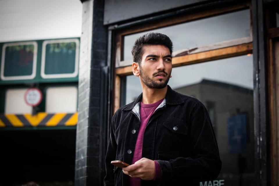 Lead: Naabhan Rizwan as Raza (BBC/Neal Street productions)