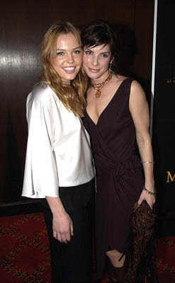 Agnes Bruckner and Sandra Bullock at the New York premiere of Warner Brothers' Murder By Numbers