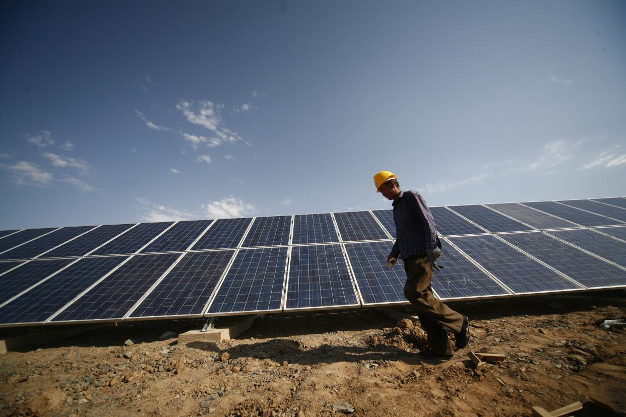 Solar panels in Xinjiang, China