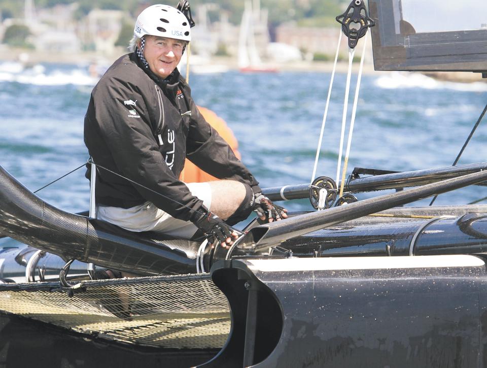 Daily News reporter Sean Flynn joined the crew aboard one of the catamarans when the America's Cup World Series event visited Newport in 2021.