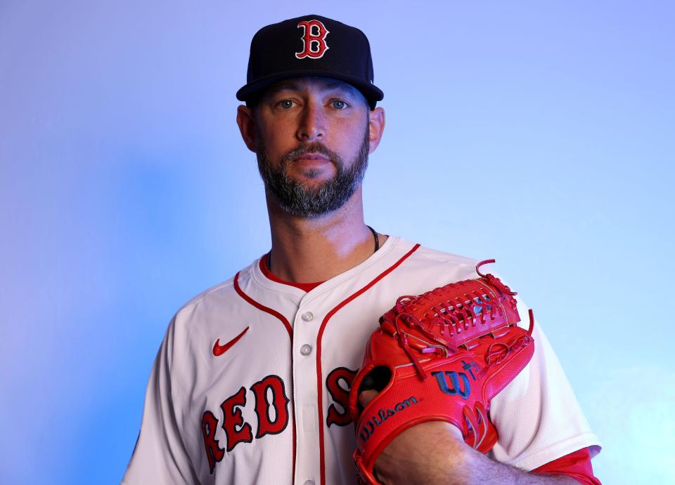 FORT MYERS, FLORIDA - FEBRUARY 20: Chris Martin #55 of the Boston Red Sox poses for a portrait at JetBlue Park at Fenway South on February 20, 2024 in Fort Myers, Florida. (Photo by Elsa/Getty Images)