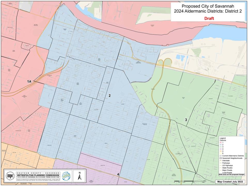 The MPC-proposed maps for the City of Savannah's once-per-decade redistricting session.