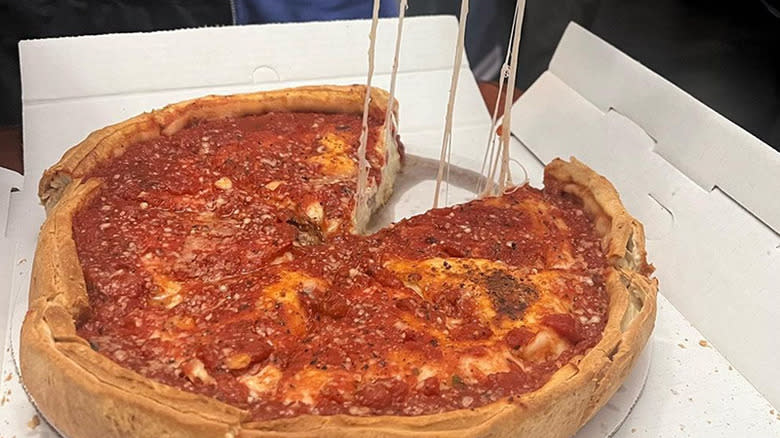 Deep dish pizza