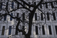 The U.S. Federal Courthouse in St. Paul, Minn., is shown on Monday, Jan. 24, 2022. Monday was the first day of testimony in the federal trial of three former Minneapolis cops implicated in George Floyd's death. (Renee Jones Schneider/Star Tribune via AP)