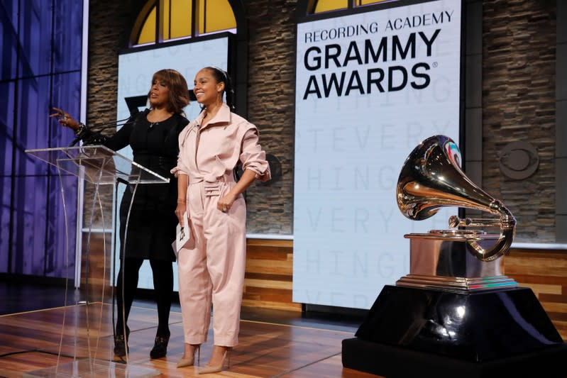 Singer Keys and CBS television host King announce nominations for the 2020 Grammy Awards in New York