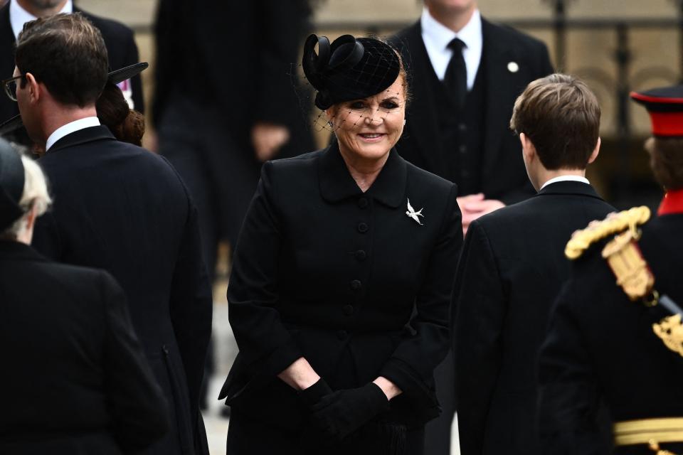 Sarah Ferguson, Duchess of York, attended the  State Funeral Service for Britain's Queen Elizabeth II.