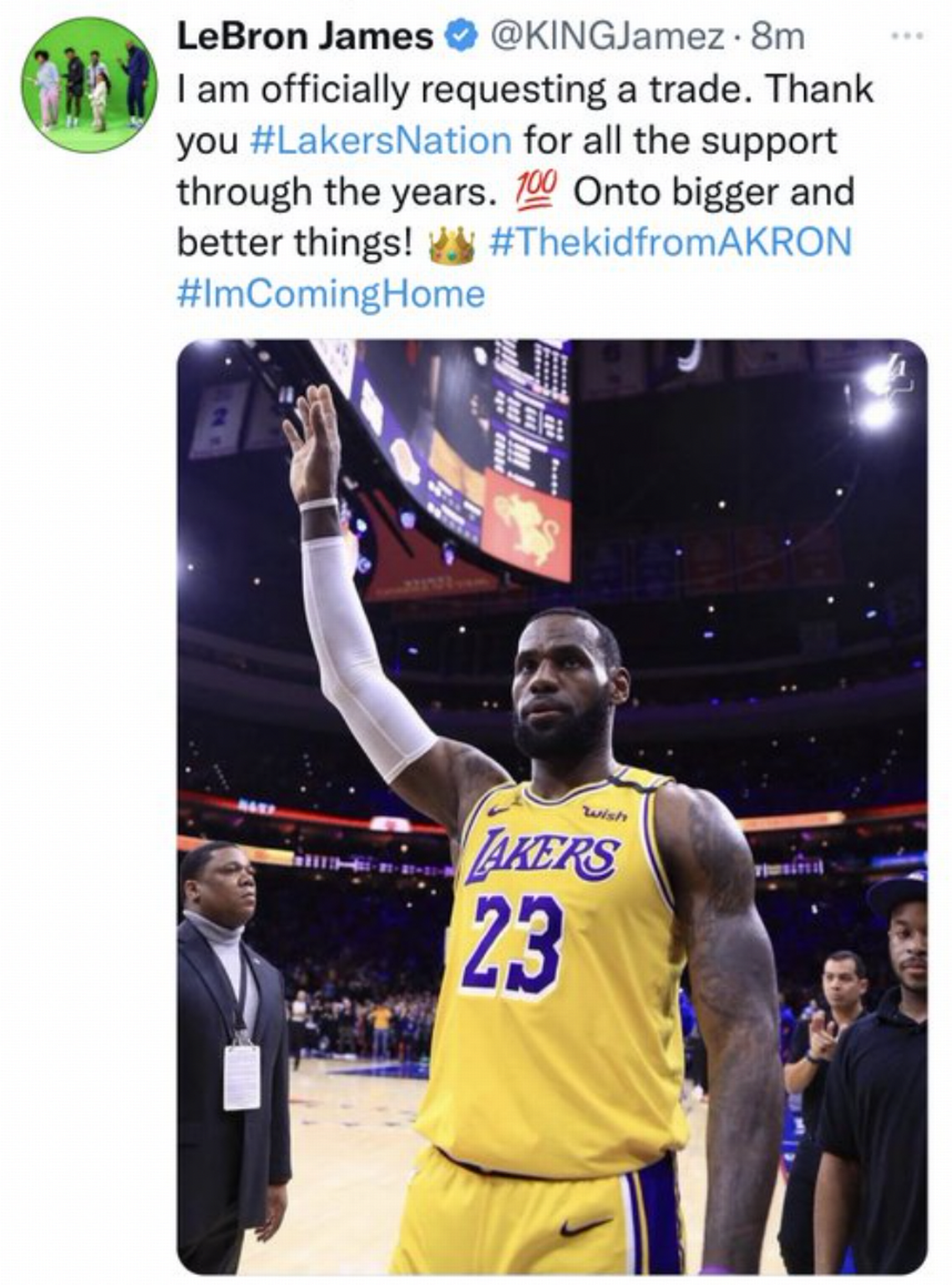 Lebron James Hoax Tweet