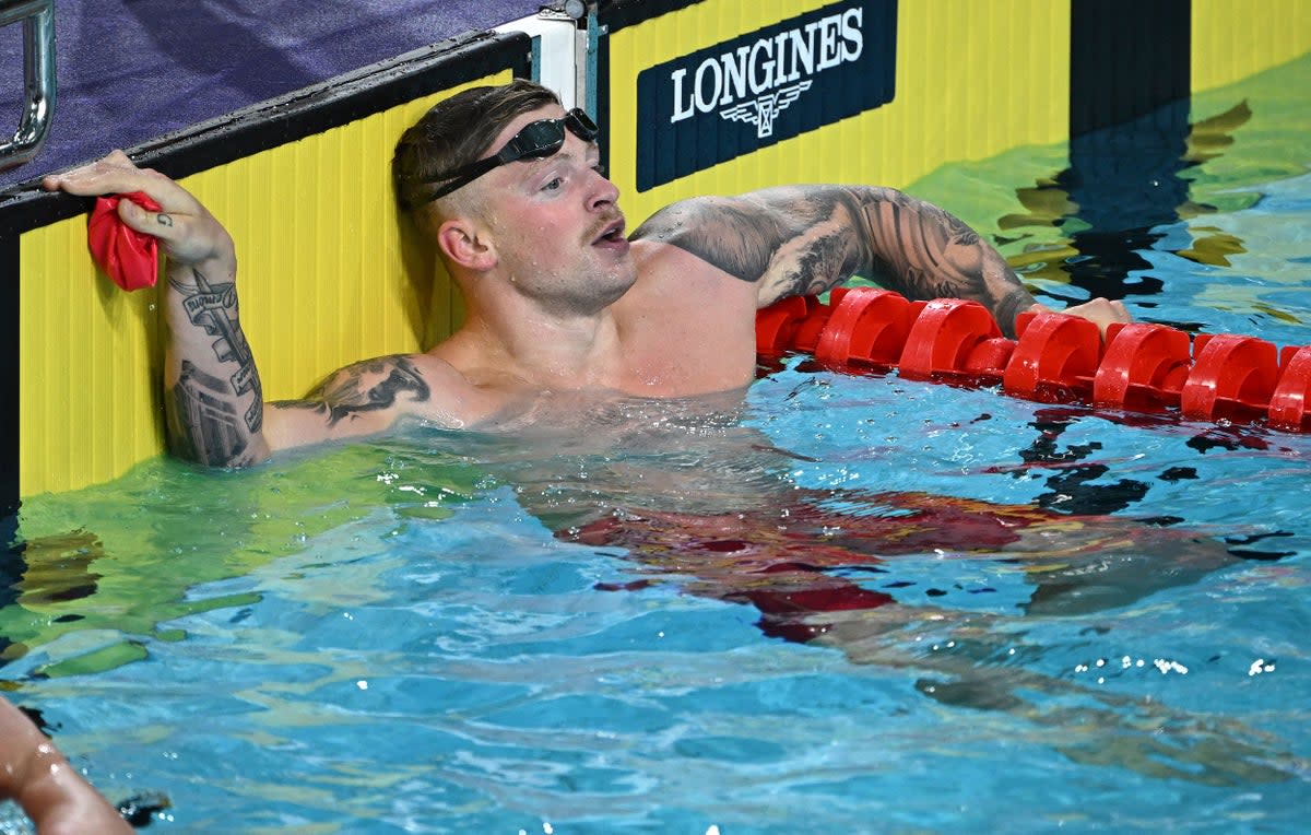 Adam Peaty was shocked by his defeat in Birmingham  (AFP via Getty Images)